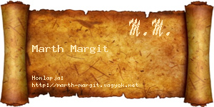 Marth Margit névjegykártya